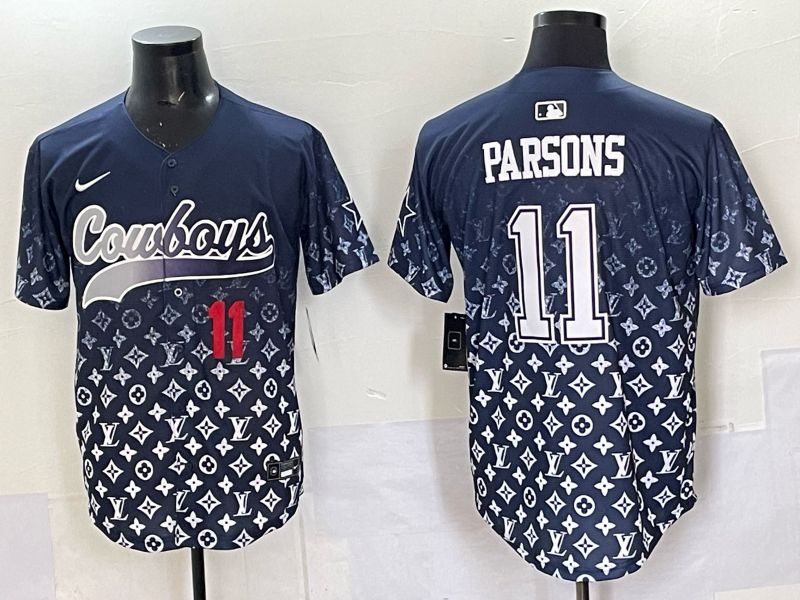 Men 2025 Dallas Cowboys #11 Parsons Drak blue Nike Limited NFL Jersey style 032->dallas cowboys->NFL Jersey